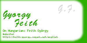 gyorgy feith business card